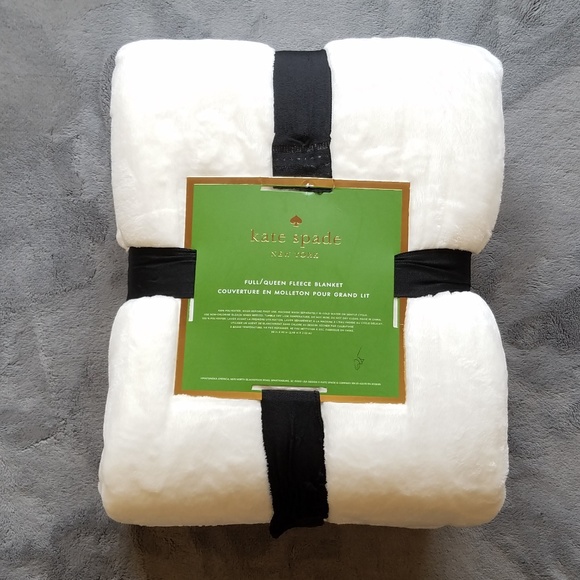 kate spade Other - Kate Spade White Plush Throw Blanket